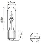 Lamp 12V-1.2W Wedge T5 Oranje
