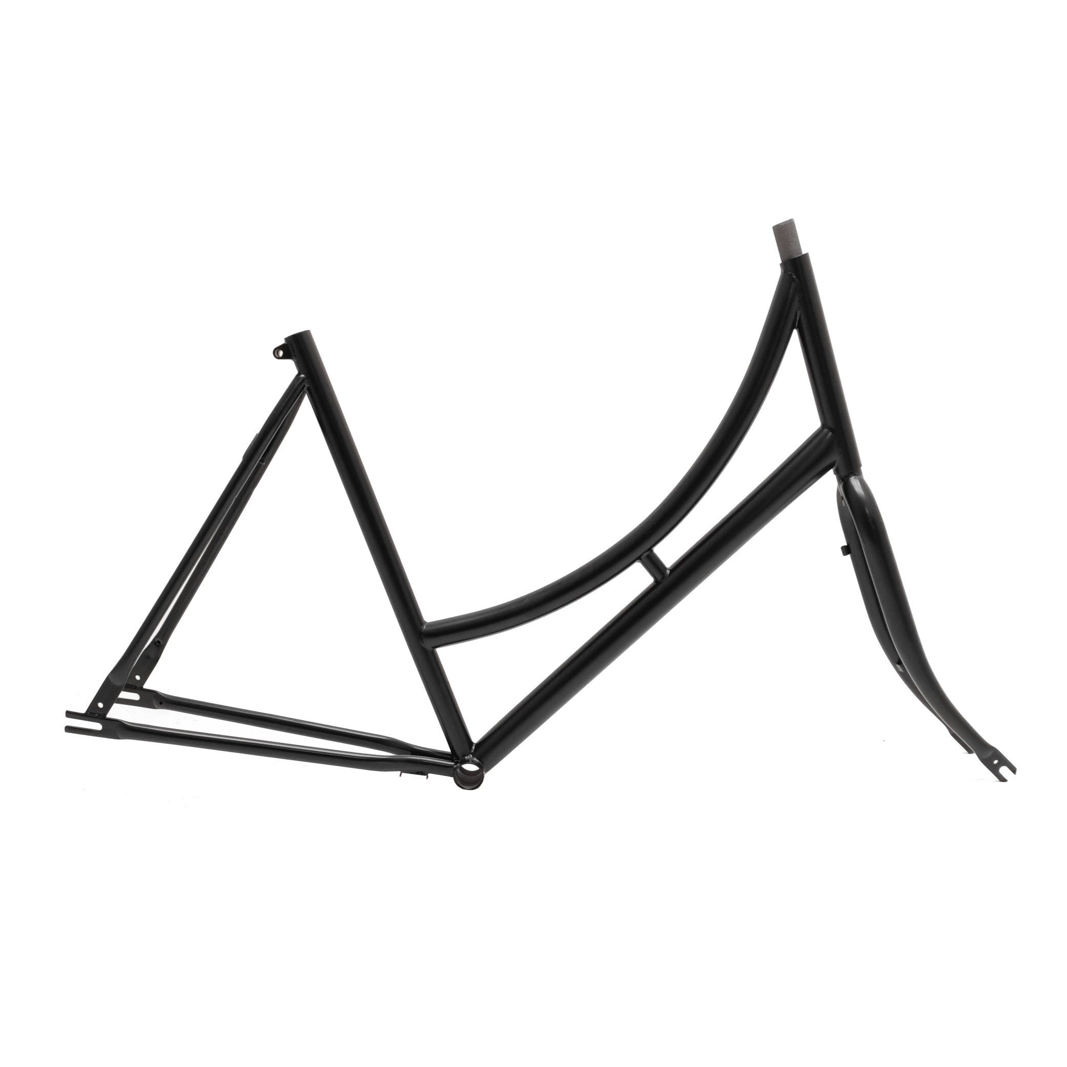 Frame en vork Oma , voor BSA trapas. mat zwart. B-keus