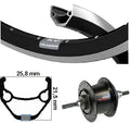 Kgs achterwiel 28inch (622) zac 421 zw zilver nexus7 rb zwart