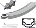 Kgs Achterwiel 26x1.75 etrto 559 alu zilver zac19 nexus 3 remnaaf