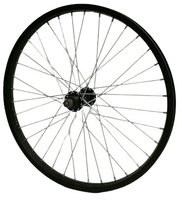 Hzb voorwiel 20 inch etrto 406 aluminium zwart vaste as