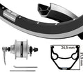 Kgs Voorwiel 28inch (622) zac2000 zw/zilver naafd+disk 6v3w uitvalnaaf