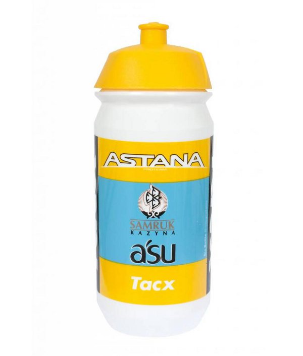 Tacx astana proteam bidon 500 ml geel - zwart - licht blauw t5745.01
