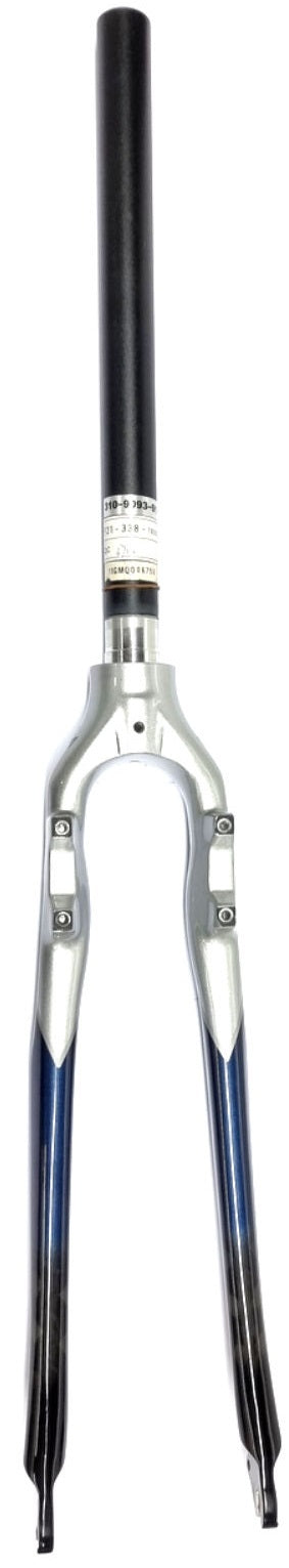 Gazelle voorvork carbon magura 28 inch 11/8 28.6 ahead zilv/blauw/zwa
