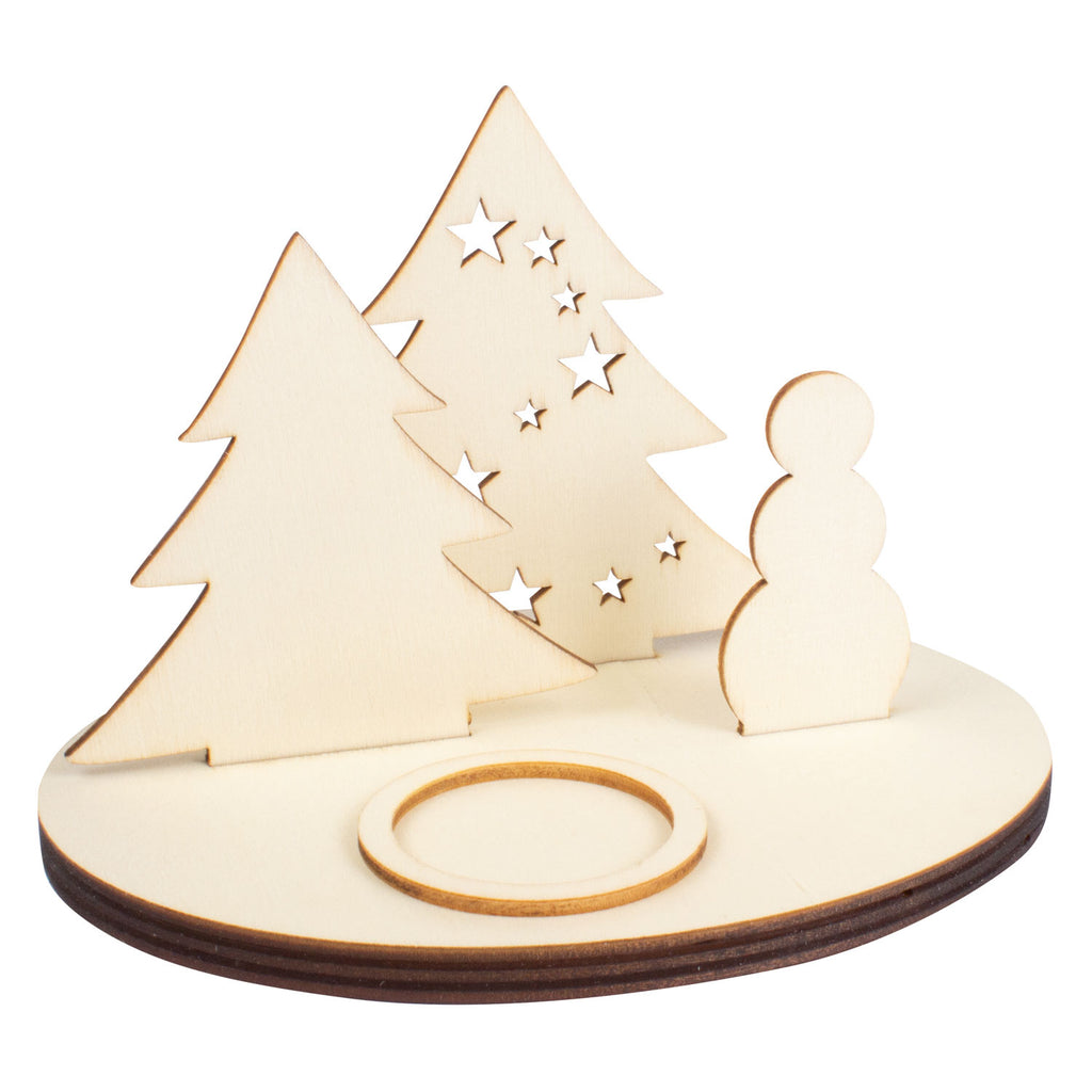 Beleduc Houten Knutsel Winterland Theelichthouder