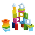 Classic World World Geometrische Houten Blokken, 28dlg.