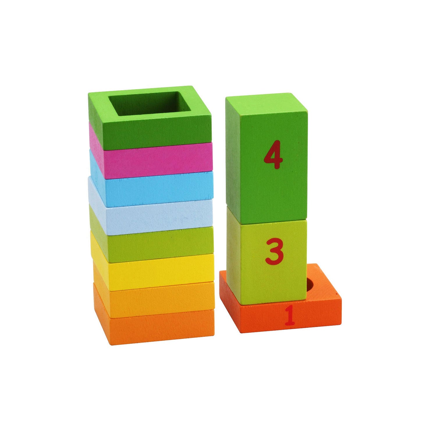 Classic World World Geometrische Houten Blokken, 28dlg.