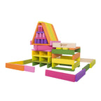 Classic World World Houten Gekleurde Bouwplankjes, 100dlg.