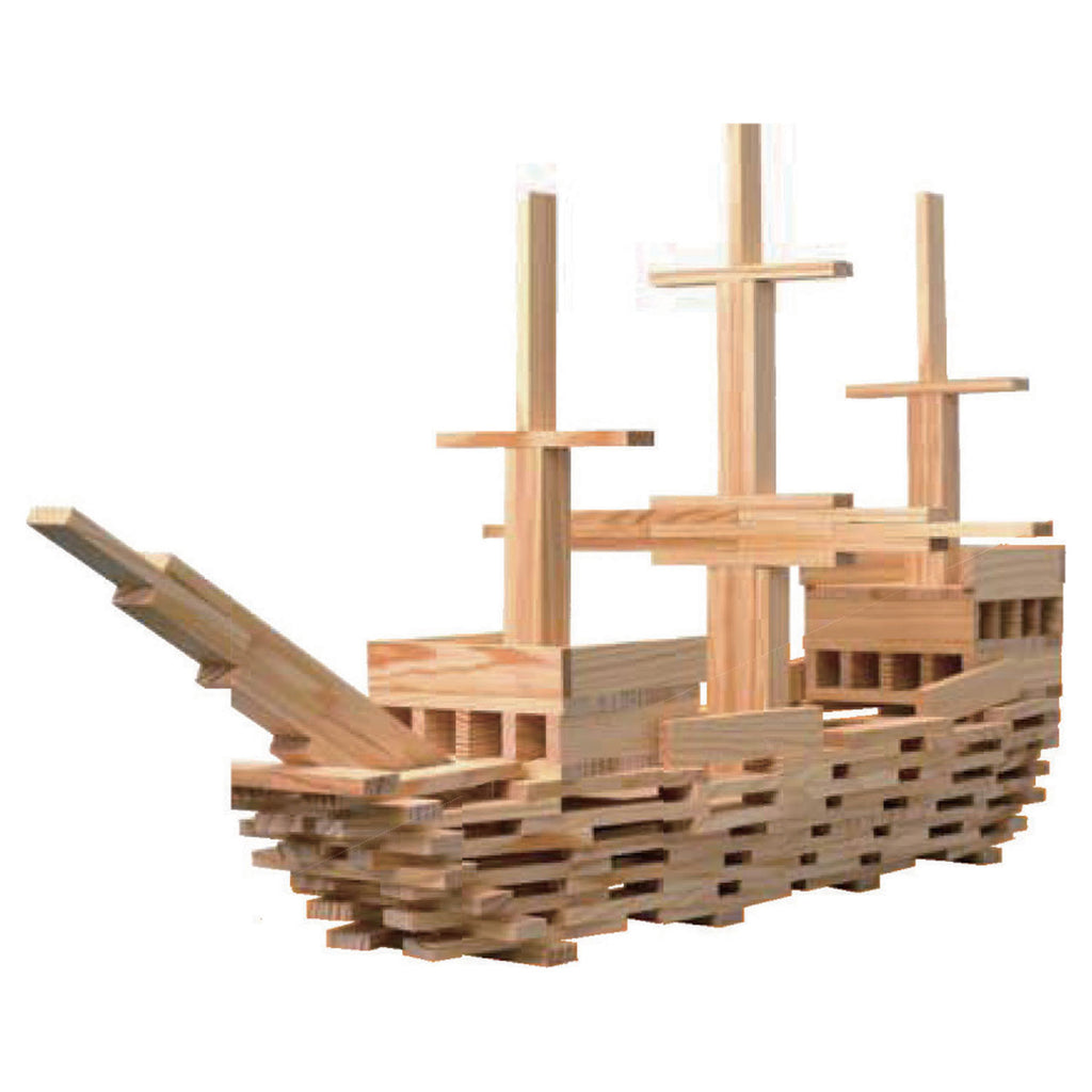 Classic World World Houten Bouwplankjes, 250dlg.