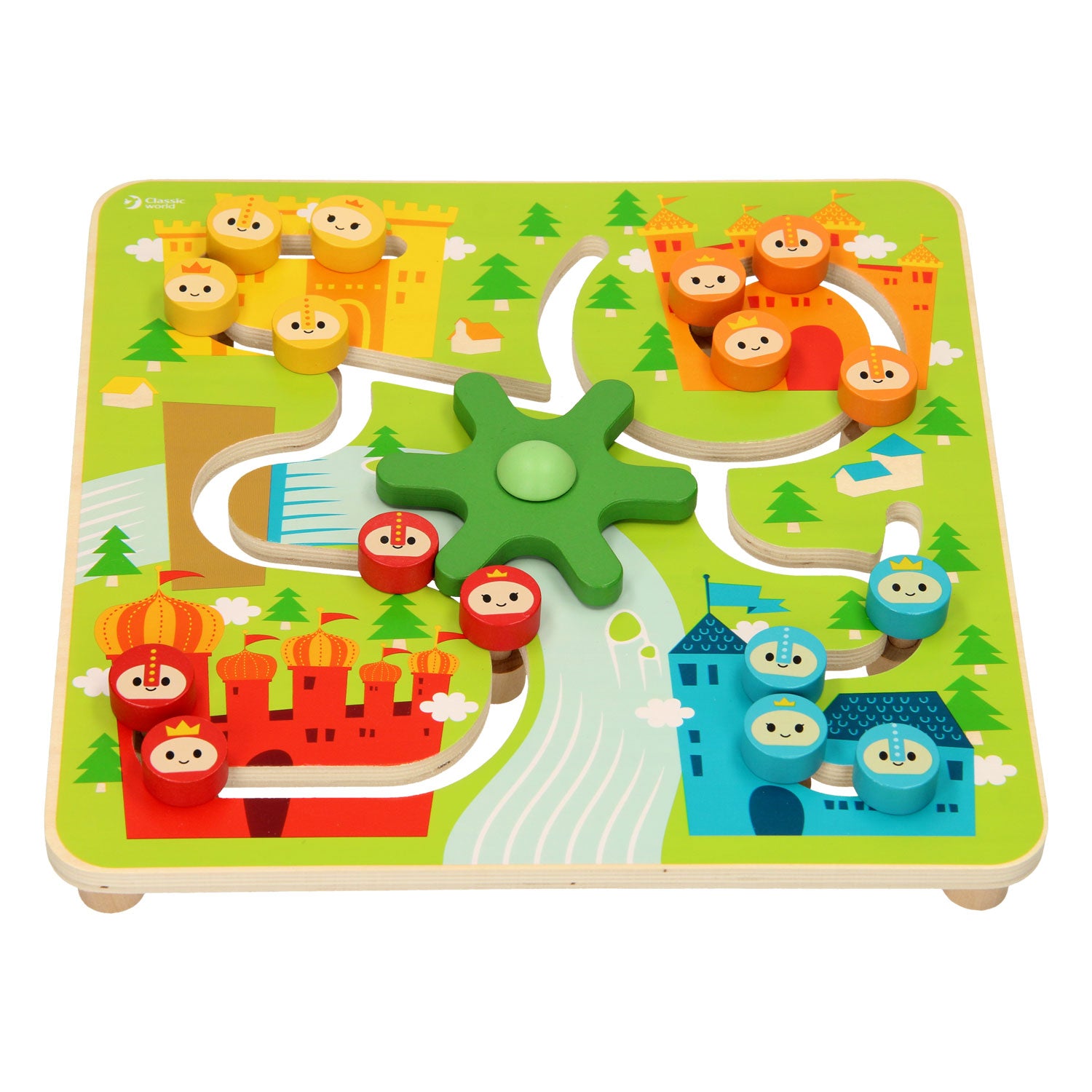 Classic World World World Houten Motoriek Spel Kasteel