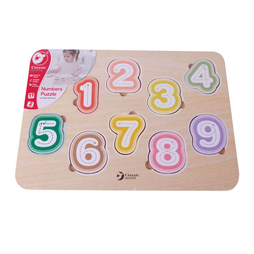 classic world houten puzzel cijfers