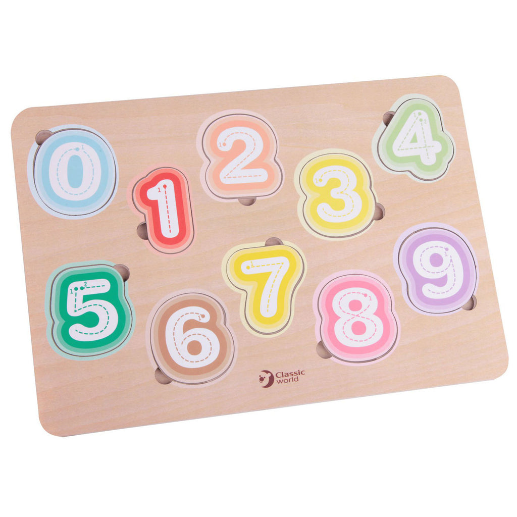 classic world houten puzzel cijfers