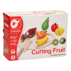 classic world houten snijfruit met snijplank, 17dlg.