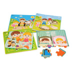 Classic World World World Houten Puzzel Boerderij, 4in1