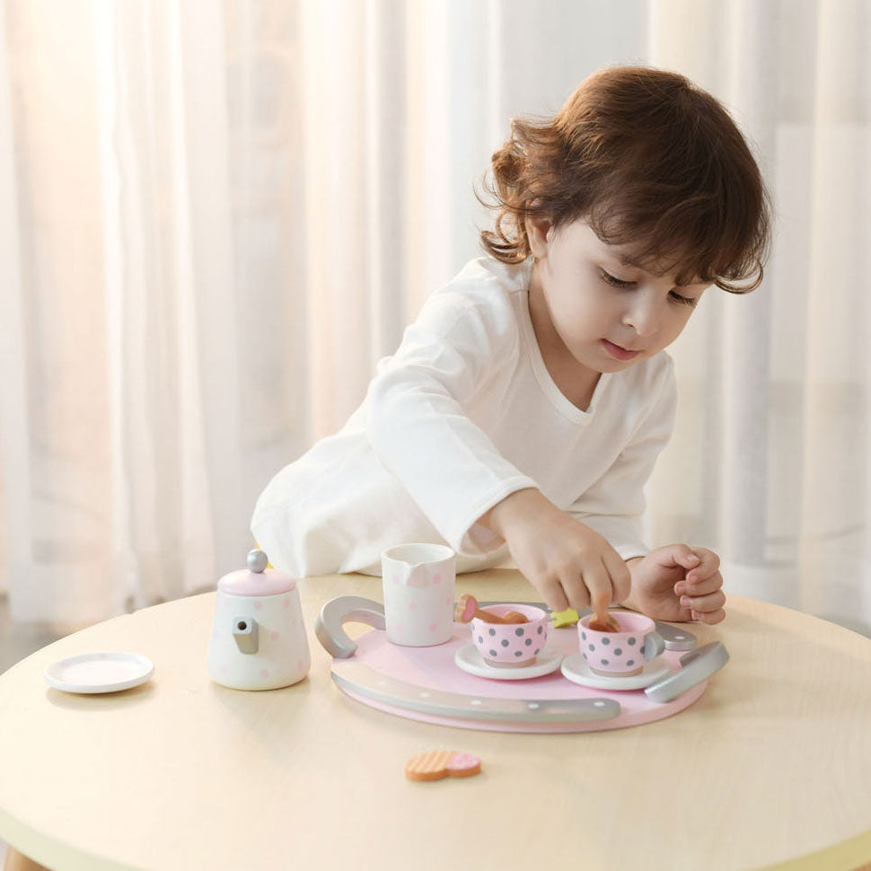 Classic World World World Houten Theeset Roze, 13dlg.