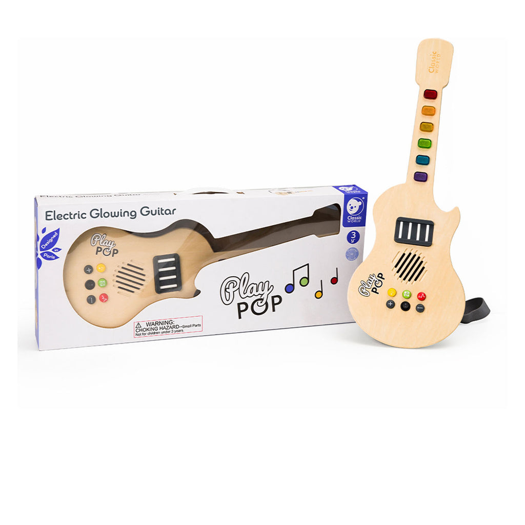 Classic World World World Houten Elektrische Gitaar met Licht en Geluid