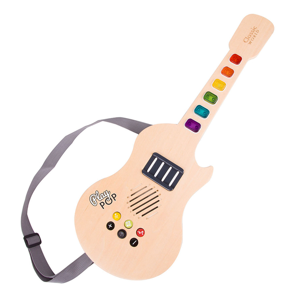 Classic World World World Houten Elektrische Gitaar met Licht en Geluid