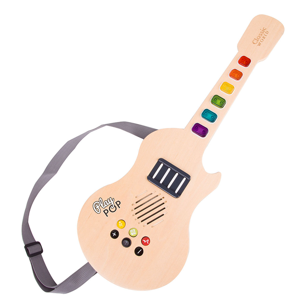 Classic World World World Houten Elektrische Gitaar met Licht en Geluid