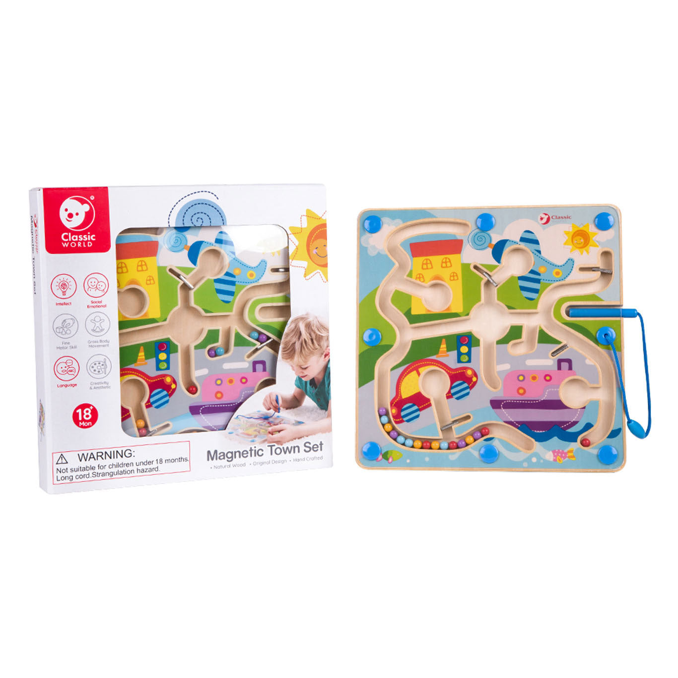 Classic World World World Houten Magneetspel Stad