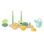 classic world houten stapel puzzel bloementuin, 11dlg.