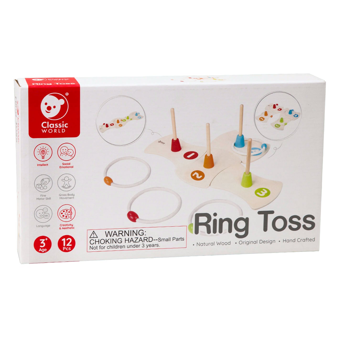 Classic World World Houten Ringwerpspel, 12dlg.