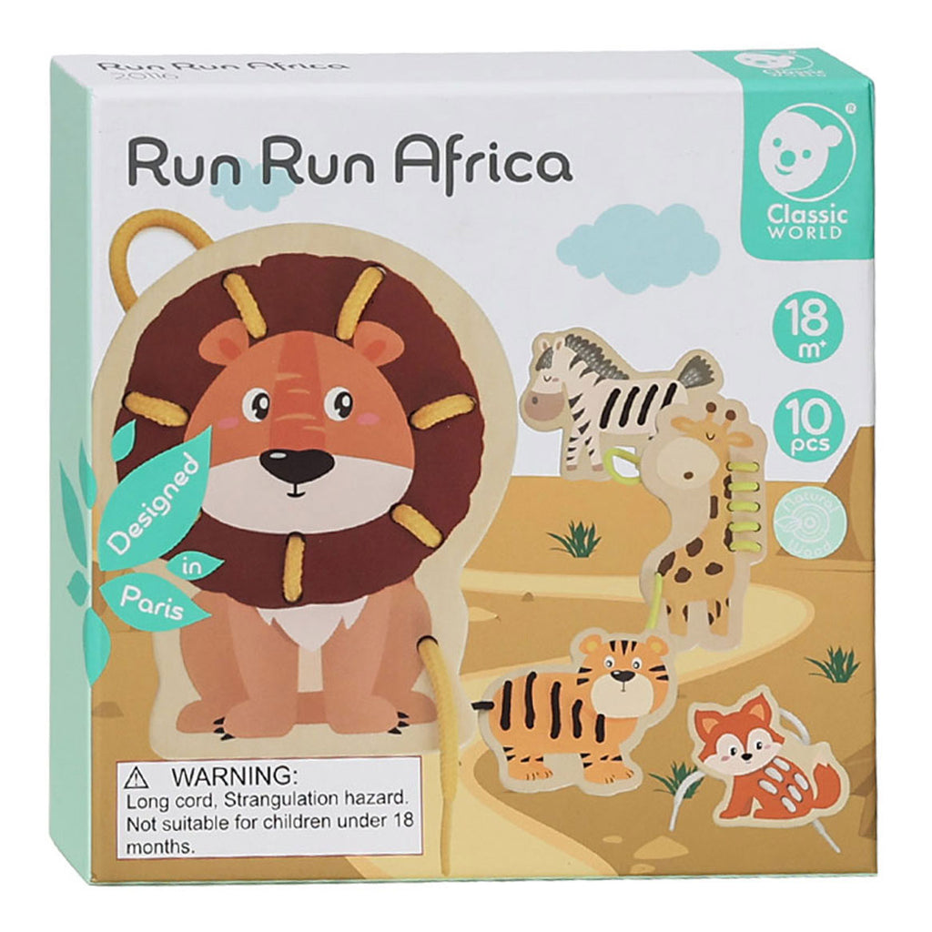 classic world world rijgpuzzel wilde dieren, 10dlg.