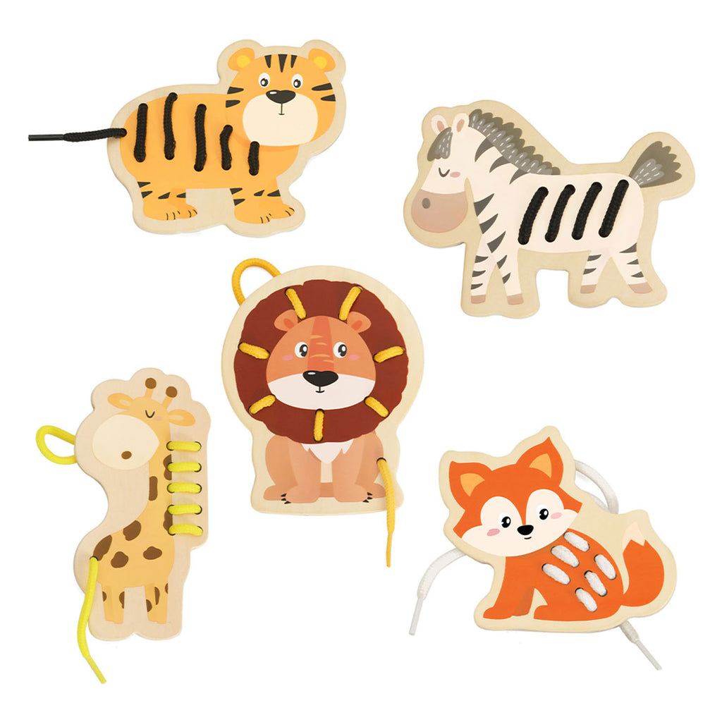 classic world world rijgpuzzel wilde dieren, 10dlg.