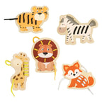 classic world world rijgpuzzel wilde dieren, 10dlg.