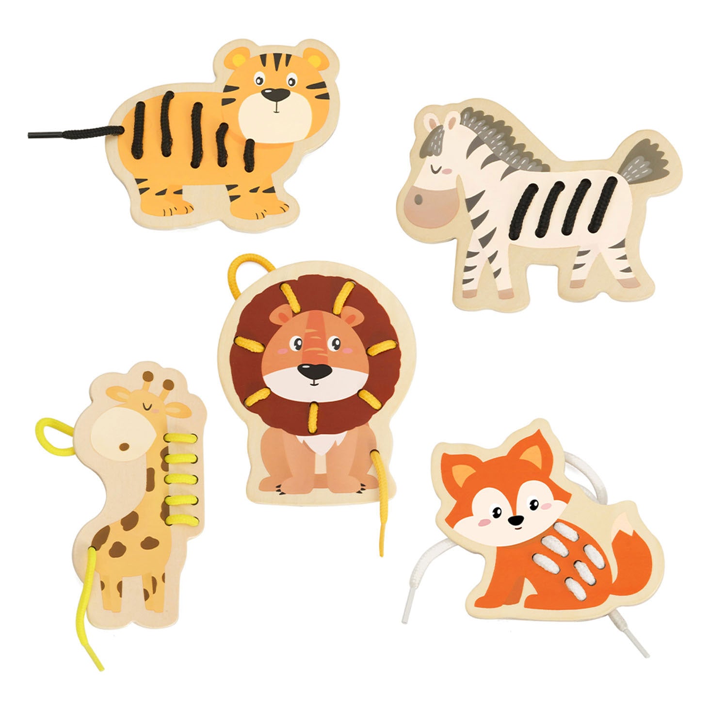 classic world world rijgpuzzel wilde dieren, 10dlg.
