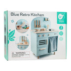 Classic World World World Houten Speelgoedkeuken Retro Blauw, 20dlg.