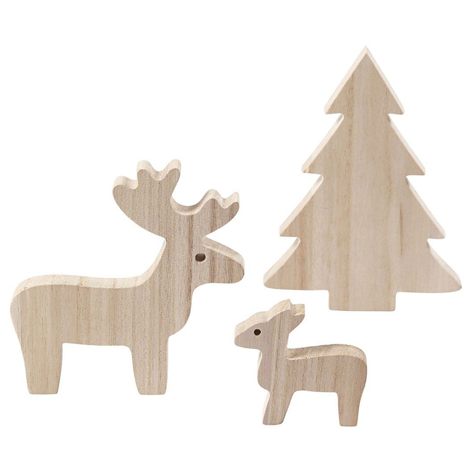 Creativ Company Houten Rendieren met Kerstboom