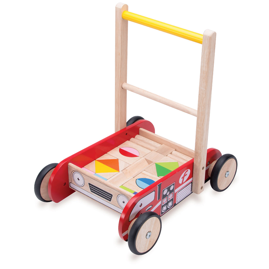 Wonderworld Loopen Blokkenwagen Brandweer