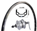 Kgs voorwiel 28inch (622) zac19 zw/zilver naafd+disk 6v3w uitvalnaaf