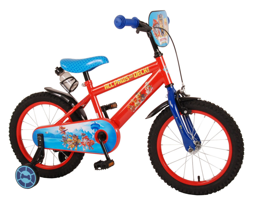 Paw patrol kinderfiets - jongens - 16 inch - rood blauw
