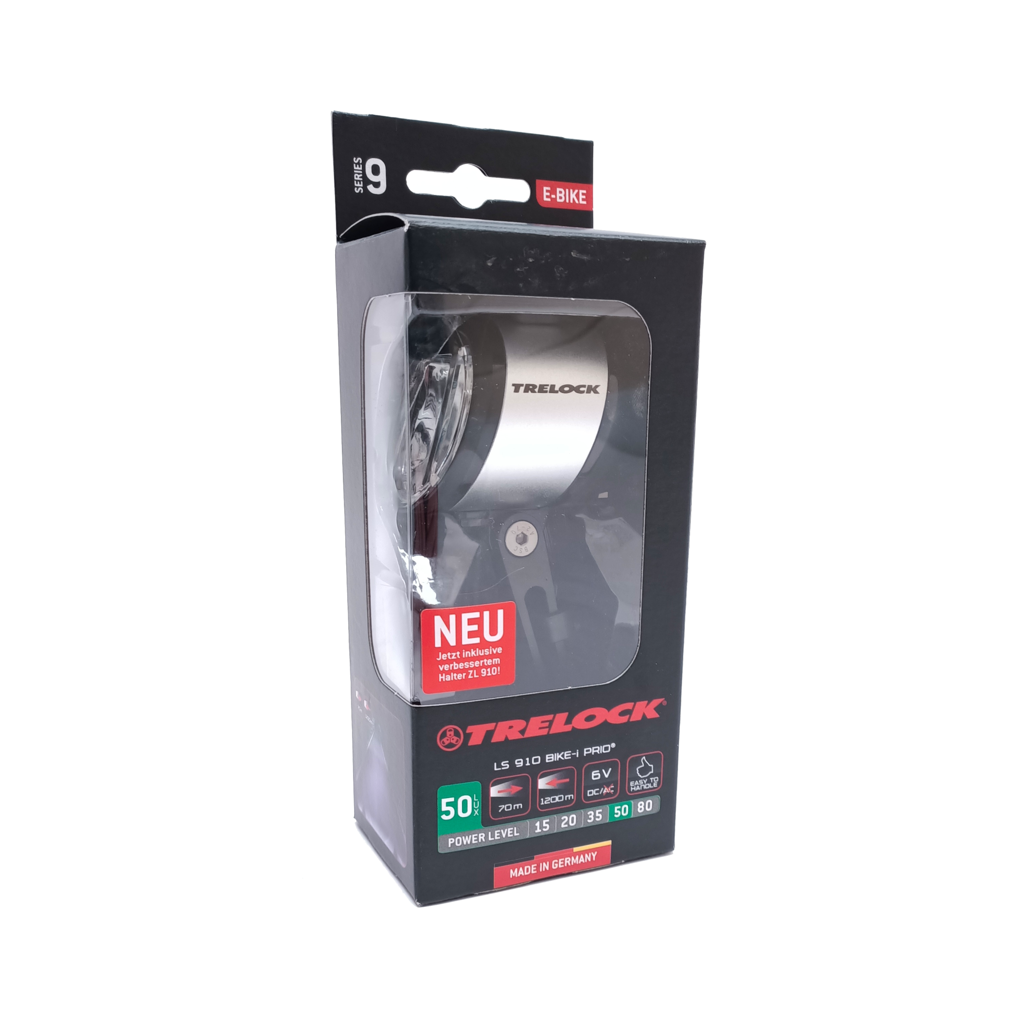 Trelock LED koplamp LS 910 prio 50. 50 lux voor 6 DC e-bike