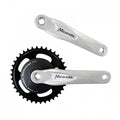 Miranda Miranda 1 crankstel met disc 95mm 33 tands crank zilver en zwart