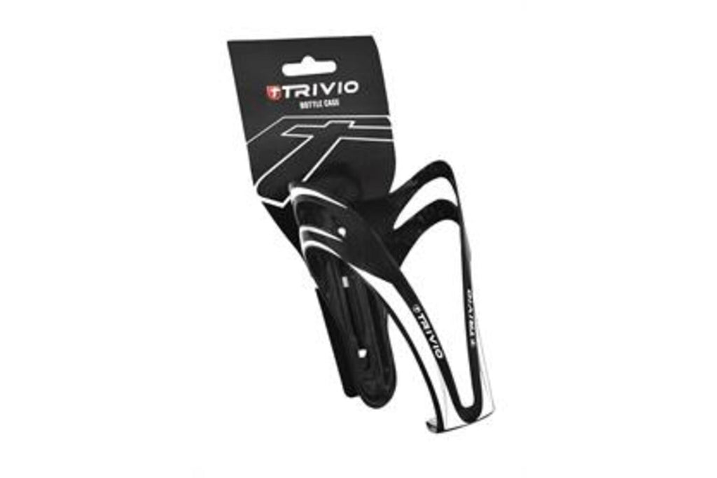 Trivio - bidonhouder carbon 3k finish zwart / wit