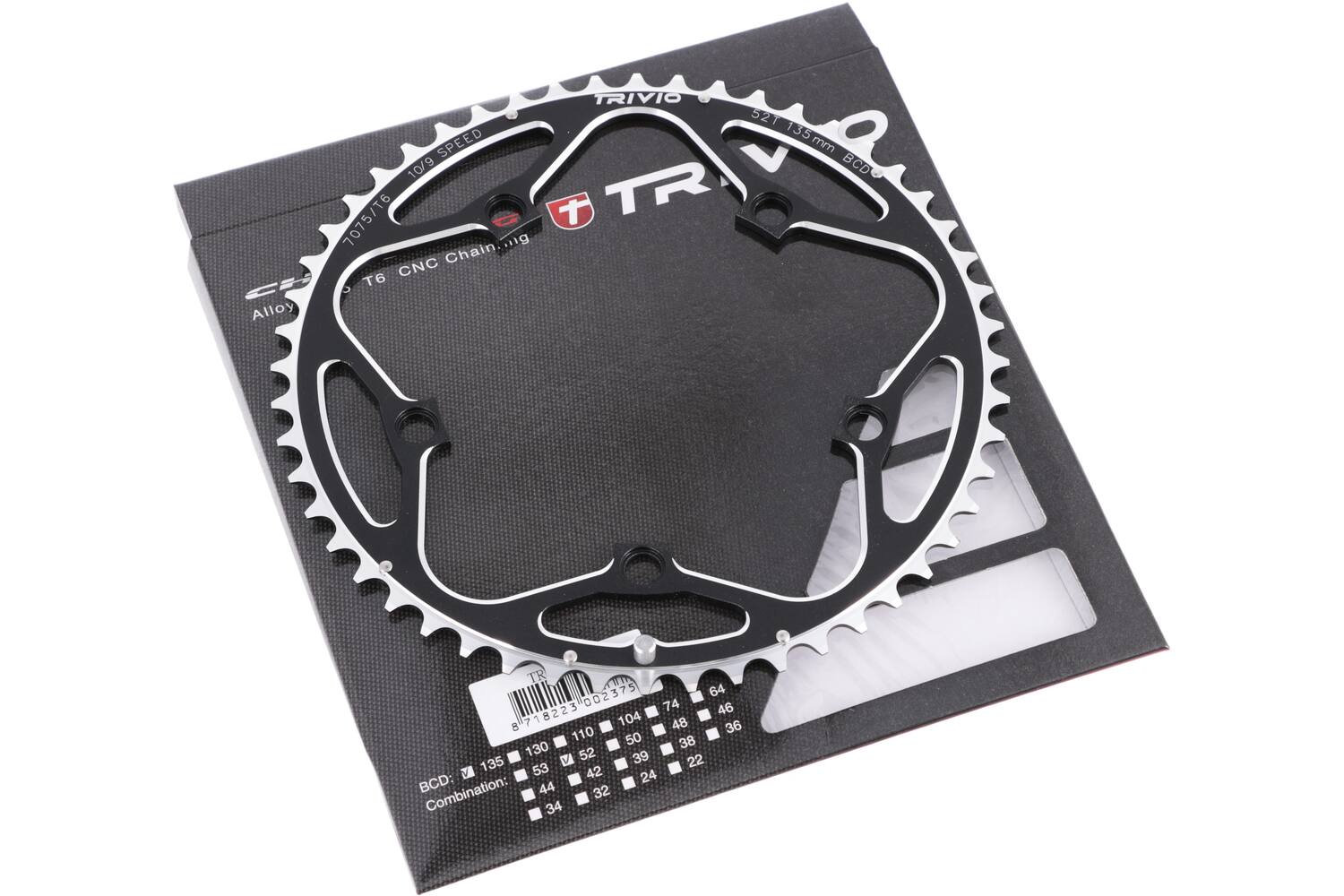 Trivio - race kettingblad 52t. 135bcd