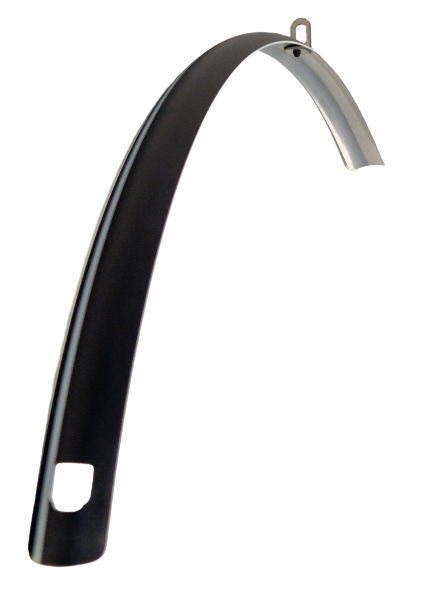 Curana voorspatbord 28 inch kunststof 29 mm mat zwart met bies