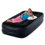 intex 64122np pillow rest raised luchtbed 99x191x42 cm zwart