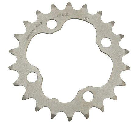 shimano kettingblad deore chain ring shim. deore 22t.4-arm,64mm sil.