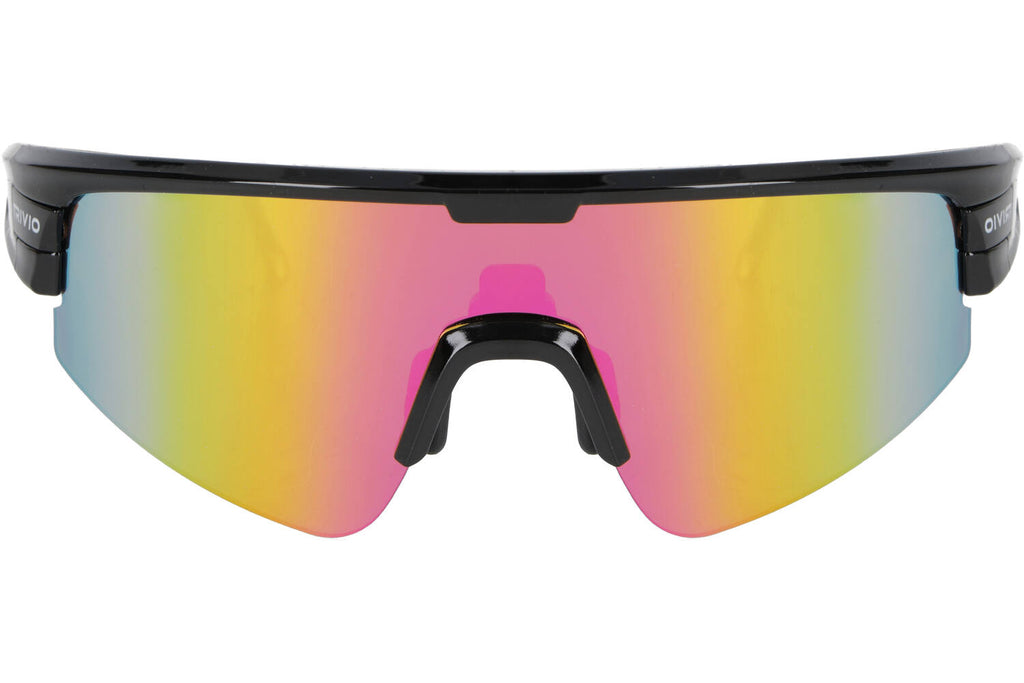 Trivio - fietsbril octo zwart revo roze + adapterstuk voor glazen op sterkte