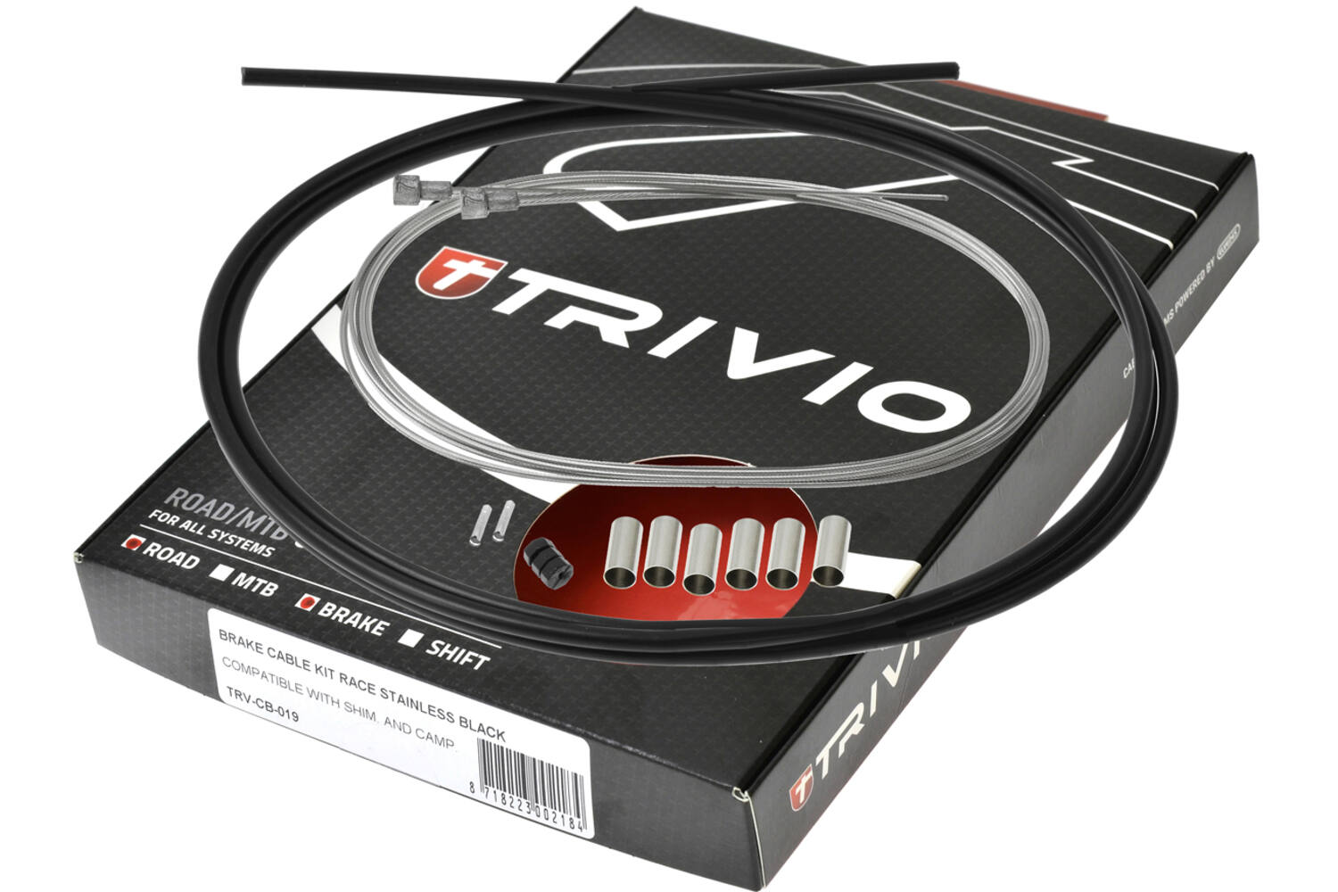 Trivio - race remkabel set compleet rvs zwart