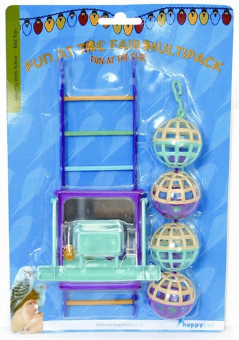 Happy pet bird toy mp bal ladder perch