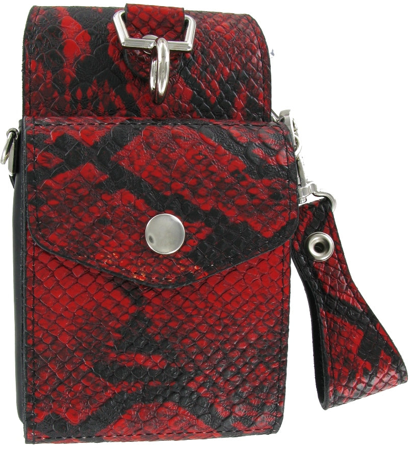 ! Bull's Hatch Case Snakeskin Red
