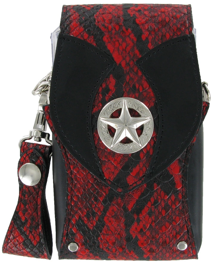 ! Bull's Hatch Case Snakeskin Red