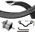 Kgs Voorwiel 28x11/2 (635) velg plat zwart naafd+r.brake 6v2.4w vast