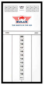 Bull's Glass Scoreboard 60x30 cm Black