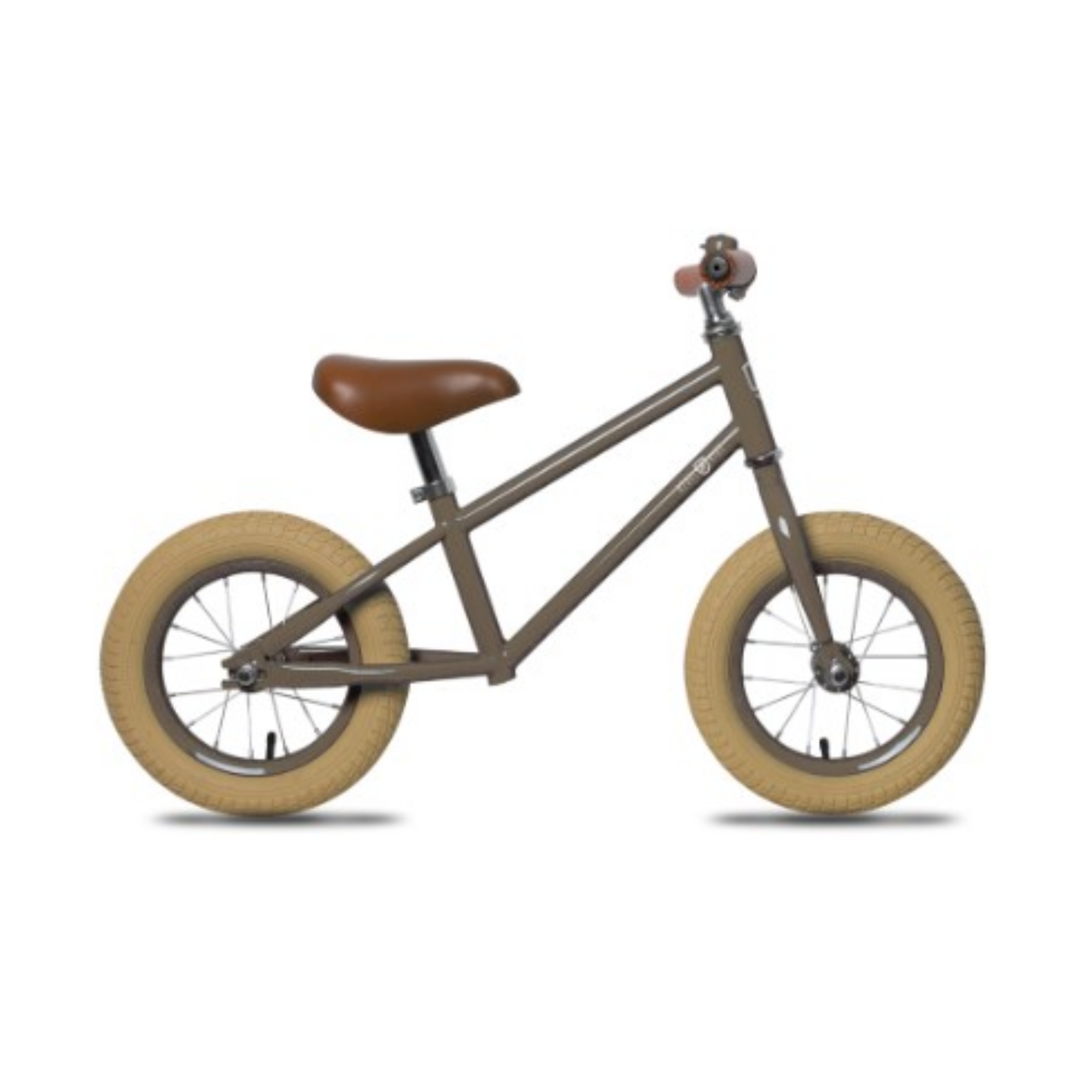 Rebel Kidz 12.5", Taupe. Met verstelbaar stuur en zadel