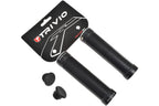 Trivio - fiets handvatten geribbeld grip zwart + lock-on zwart